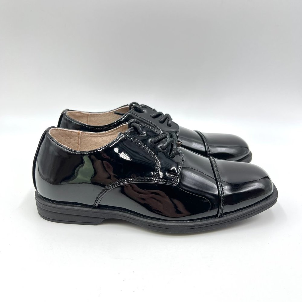 Florsheim Boys Kids Size 13 Reveal Ox Jr Black Patent Oxfords Dress Shoes Youth